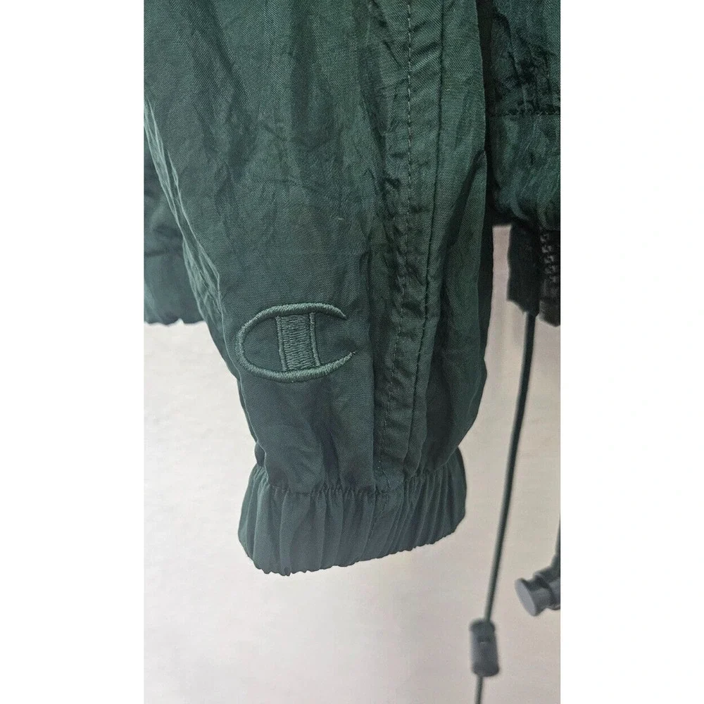 Vintage Champion Jacket Mens XL Green Full Zip Pockets Retro Windbreaker 80s 90s